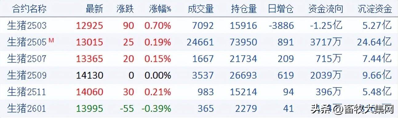 3月12日生猪期货持仓龙虎榜分析：多空双方均呈离场态势