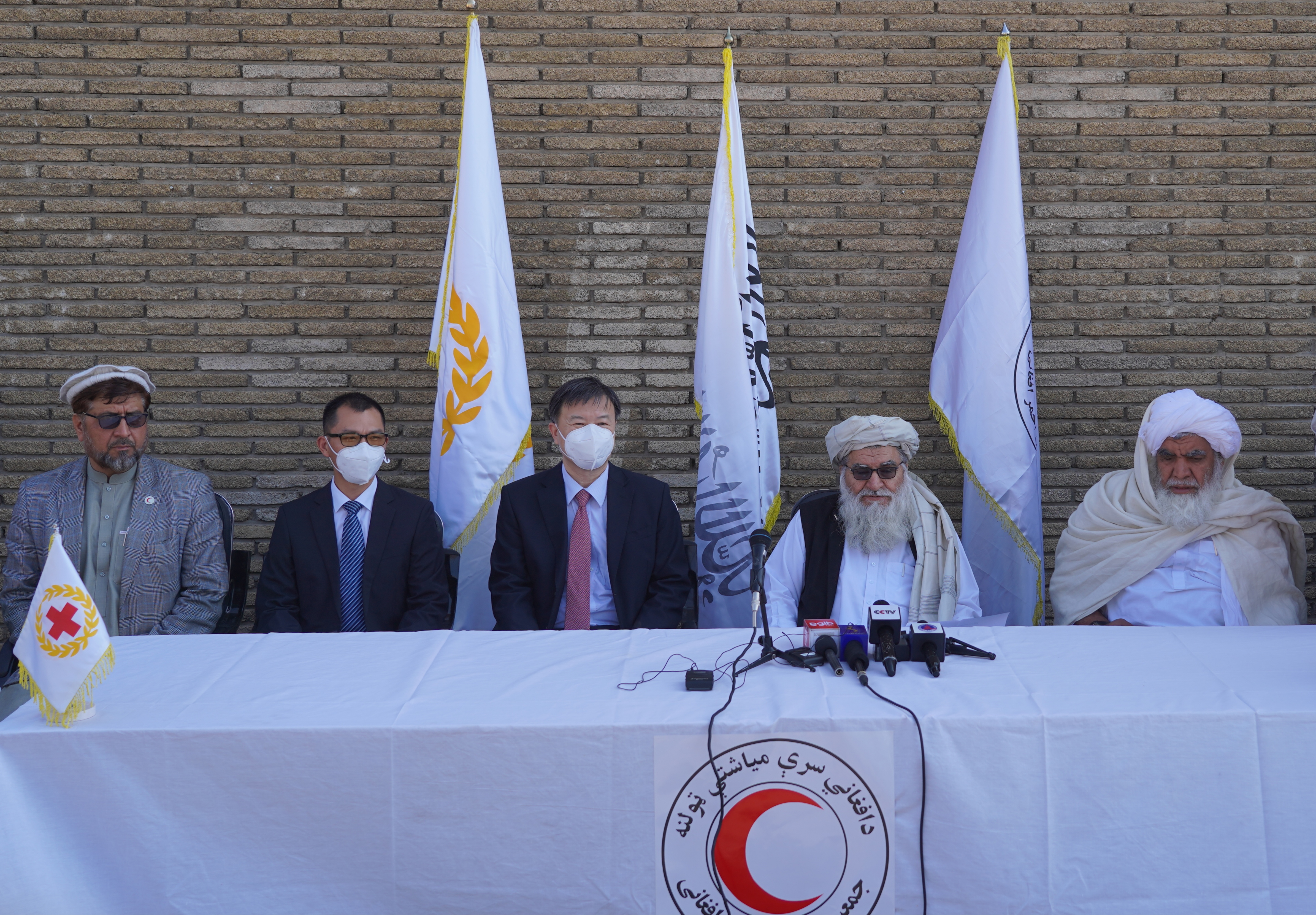 唐中东大使出席援毛防疟疾药浸蚊帐首批交接仪式