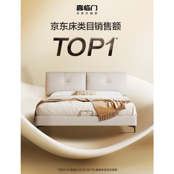 喜临门获得外观设计专利授权:“床架(CB2503)”